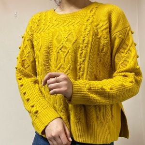 Madewell gold bobble sweater